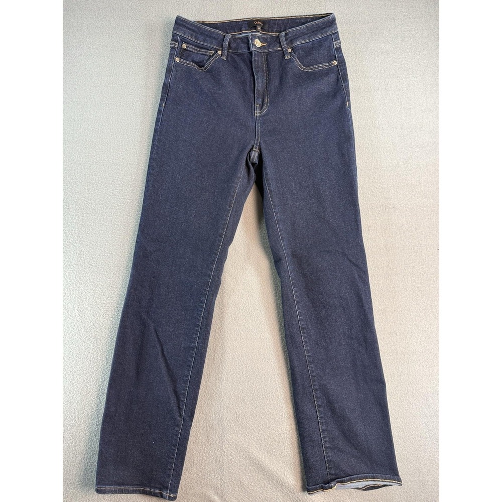 Quince Jeans Womens 29 Dark Wash Blue Mid Rise Straight Stretch Denim Casual